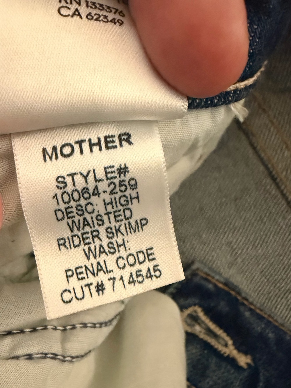 MOTHER - High Waisted Rider Skimp - Penal Code Sz 28 ✨NWT✨ - Picture 15 of 15